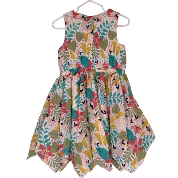 Tommy Bahama Toddler Girls Tropical Floral Sleeveless Dress Handkerchief Hem 2T - Picture 8 of 14